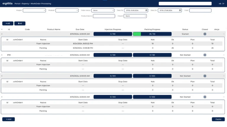 Portal Produkcyjny dla producentów pianek do siedzeń